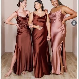 ✨BRAND NEW - Blush colored - New Year’s Eve Satin Dress✨